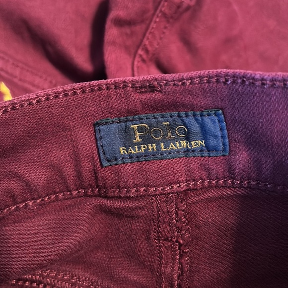 Polo Ralph Lauren - The Tompkins Skinny High Rise Ankle - Wine - Size 25R - Picture 4 of 6